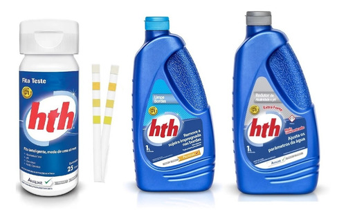 Kit Redutor De Alcalinidade +limpa Bordas +fita Teste - Hth 