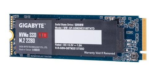 Imagem 4 de 4 de Hd Ssd 1 Terabyte M.2 Nvme 2280 Gigabyte Gp-gsm2ne3100tntd