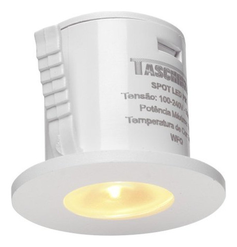 Spot Para Móveis Led Pik Redondo 1w 3000k Branco 2