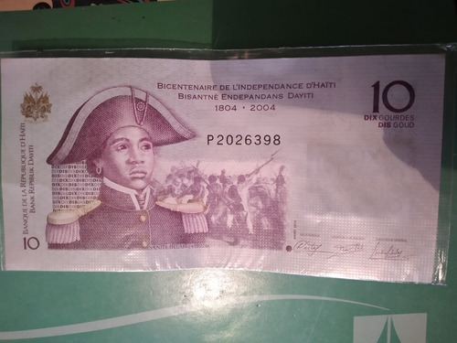 Billete De Haiti De 10 Gourdes De 2004 Serie P Nro 2026398