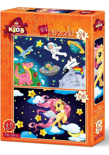 Art Kids Astronauta Y Pegaso 2 Rompecabezas 24 +35 Pz 4492