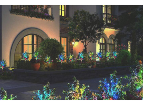 Luz Solar De Estaca Para Jardín De Pavo Real Luces Solares
