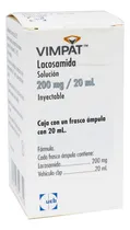 Comprar Vimpat Solución Inyectable 200 Mg\u002F20 Ml, 1 Frasco Ámpula 20 Ml