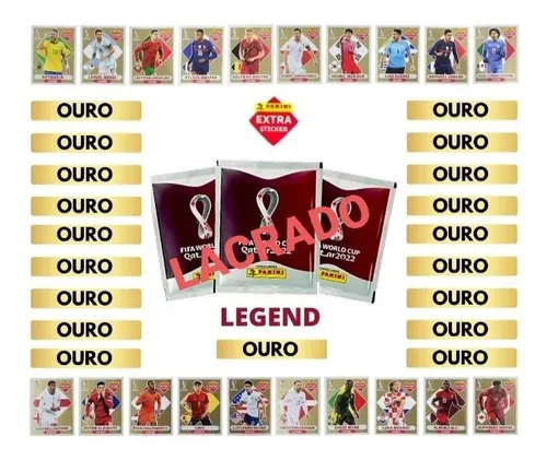 Copa 2022 Qatar Figurinha Lendária Legend Rookie Raras Ouro Gold