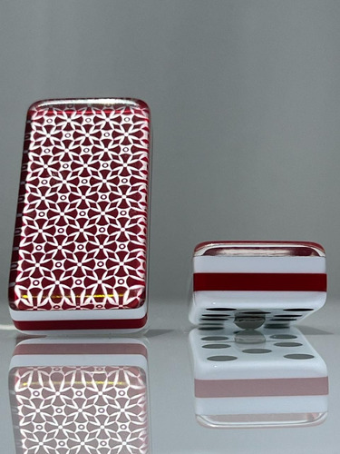 Domino Rombos Rojo + Baraja Faisan Española Plastico Roja