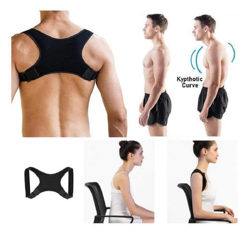 Soporte De Espalda Ajustable Corrector De Postura Cómodo Tir