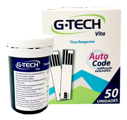 comprar Tiras De Teste De Glicemia Medir Diabetes G-tech Vita 50 Uni