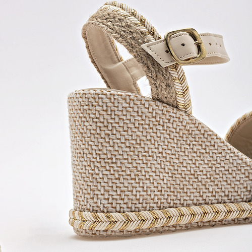 Ivannep Sandalia Para Mujer Beige Cod 132307-e
