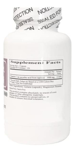 Vitaminas C Ecological Formulas Tapioca 120 Cápsulas 2 Pack