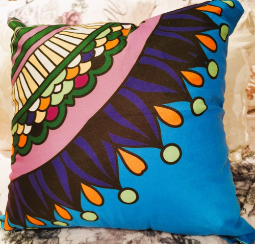 Fundas De Cojines Reversibl Bohemios Con Rellenos 45cm 1par