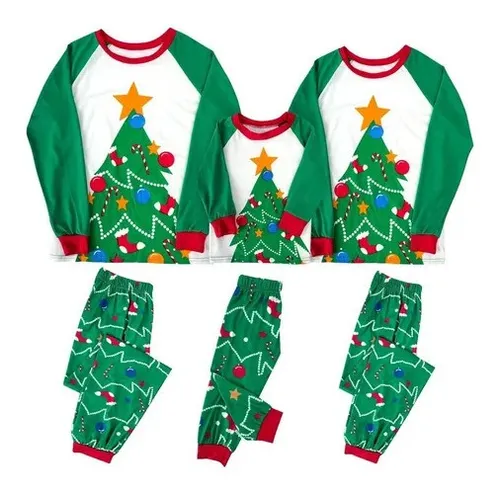 Conjuntos De Pijamas Familiar Navidad Adultos Y Niños Ropa