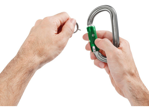 Mosquetón Petzl Am'd Pin Lock Rope Access Rescate Aventura Color Gris