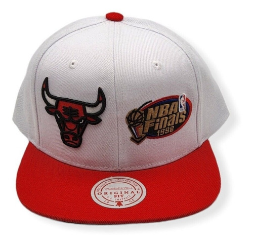 Gorra Mitchell & Ness Chicago Bulls Nba Finals 1998 Dual Whi