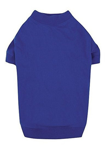 Camiseta Basica Zack Y Zoey Para Perros 20 Azul Grande