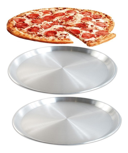 Set 2 Moldes Para Pizza Aluminio 30 Cm Pizzera