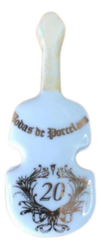 Mini Porta Joias Violão Bodas De Porcelana 20 Anos - 2 Linha