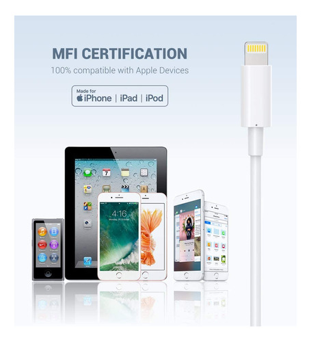 Novtech Mfi Certified iPhone Cable De Carga 3pack 3ft Usb A