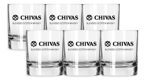 Vaso De Whisky Chivas Real De Vidrio Caja X6u 330ml Premium