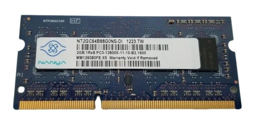 Memória Notebook 2gb Ddr3 Pc3-12800s-11-10-b2 1rx8