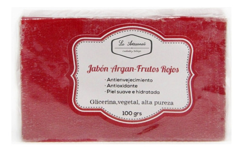 Jabón Artesanal De Argán Y Frutos Rojos Orgánico