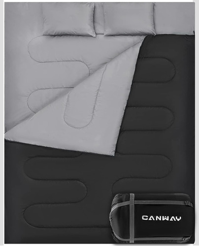 Canway Double Sleeping Bag,2 Person Sleeping Bag Lightweight