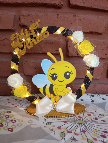 Centros De Mesa Aros Abejita Chiquitita Plim Plim Con Luces