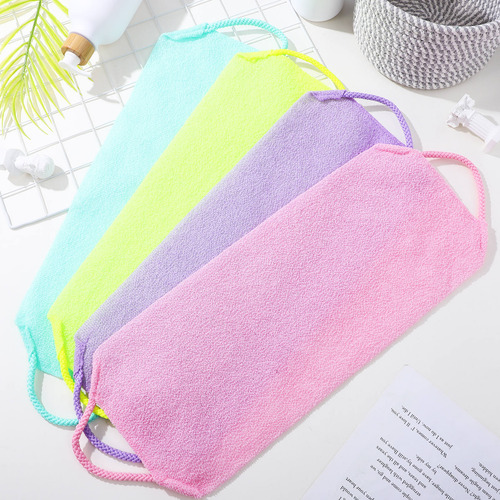 Toallas De Ducha Exfoliantes, 4 Toallitas Elásticas Para La