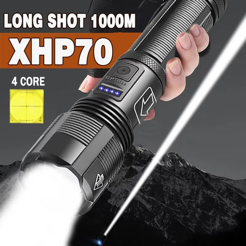 Linterna Led De Alto Brillo Xhp70, Power Bank