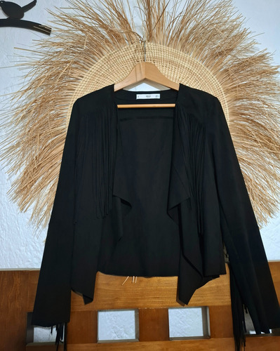 Cardigan Negro De Flecos Mujer Mango (Usado)