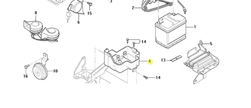 Bandeja Bateria 60amp Ford Focus One 99 01 02 03 04 05