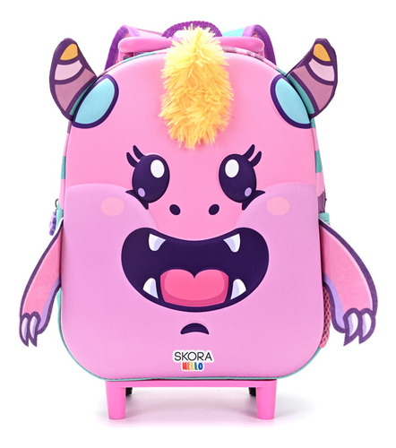 Mochila Con Carro Infantil Skora Hello Glommies Monstruos