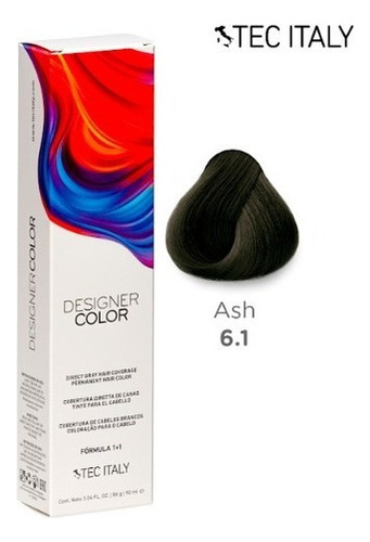 Tintes Capilares Tonos Cenizos Tono Tec Italy Designer Color 6.1 Rubio Oscuro Cenizo 90ml