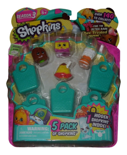 Shopkins Blister X 5 Serie 3 Bota Naranja Original!!!!!