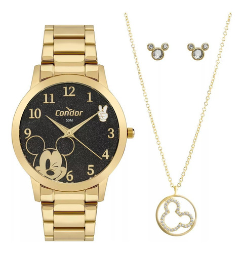 Kit Feminino Dourado Mickey Co2035ngj/ki4p Condor