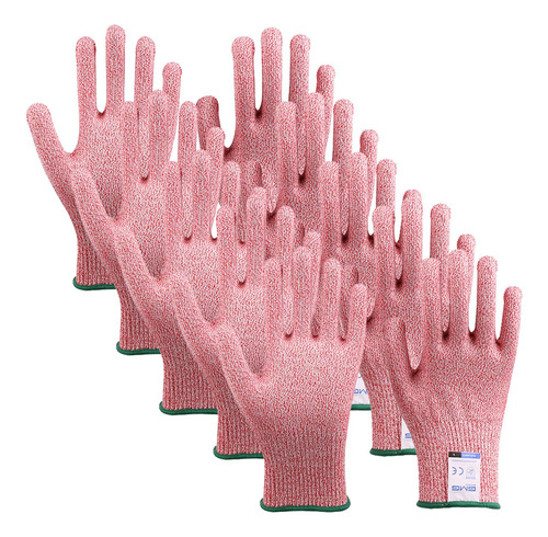 Guantes Rosas Económicos, Mxgpi-015, 5 Pares, L, Rosa, 229 A