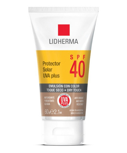 Protector Solar Color Spf 40 Toque Seco No Graso Lidherma