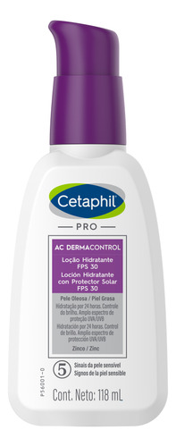 Hidratante Facial Cetaphil Pro Ac Fps30 Piel Grasa 118ml