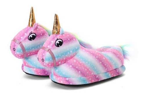 Pantuflas Unicornio A Rayas Universo Binario