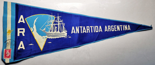 Mapa Y Banderín De La Armada Arg. Tratado Antártico. 1961. (Usado)
