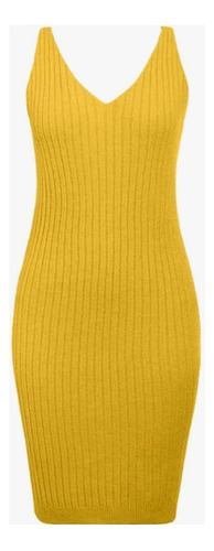 Vestido Ajustado Midi Lanilla De Verano