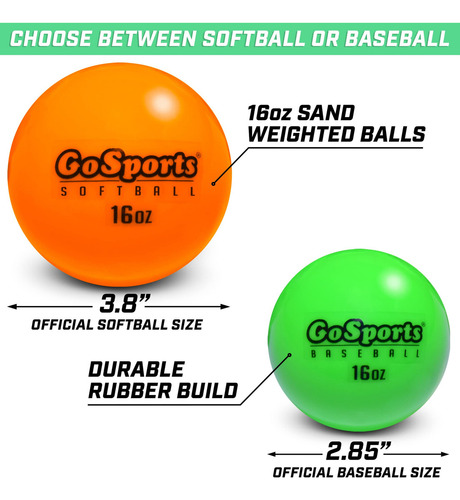 Gosports Pelotas De Béisbol Con Peso De 2.8 Pulgadas, Entrenamiento De Golpe Y Lanzamiento Para Los Niveles De Habilidad, Mejora La Potencia Y La Mecánica