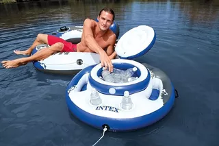 Nevera Inflable De 89 Cm - Flotador Porta Vaso Intex