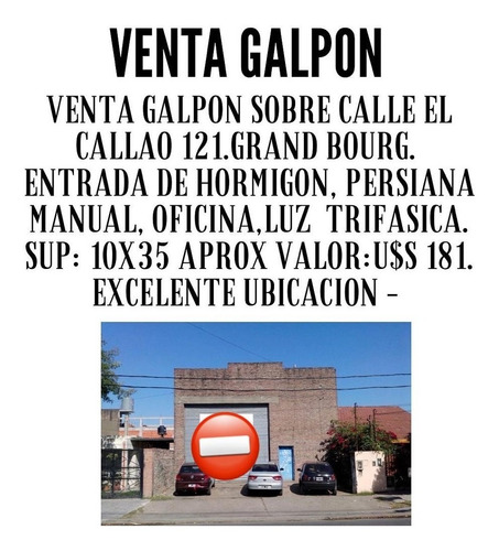 Imagen 5 de 5 de Venta Galpon Grand Bourg.