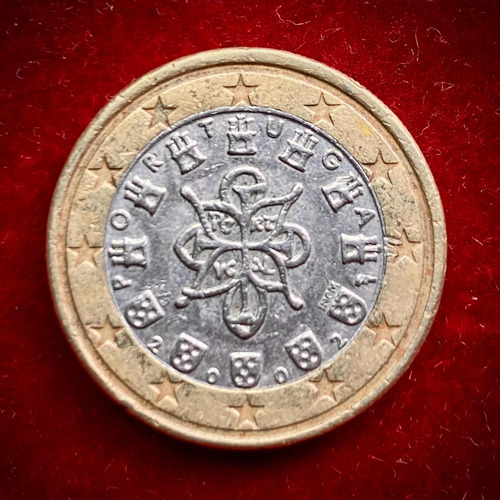 Moneda 1 Euro Portugal 2002 Bimetalica Km 746
