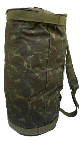 Mochila Bolsa Reforçada T11 Militar Acampamento Camuflado Cor Verde