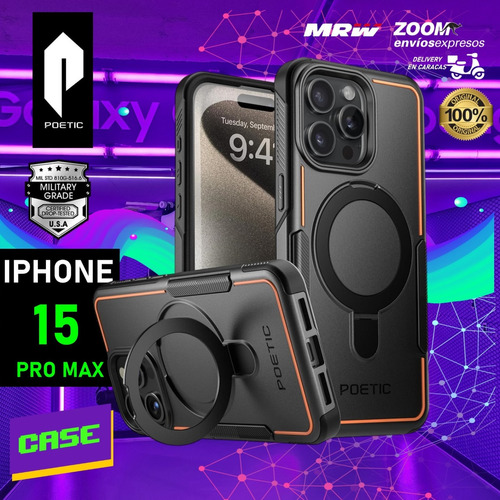 Forro 360 Poetic Neon Para iPhone 15 Pro Max Con Magsafe