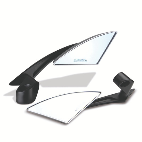 Espejo Retrovisor Triangular Para Moto Color Plata Mikels