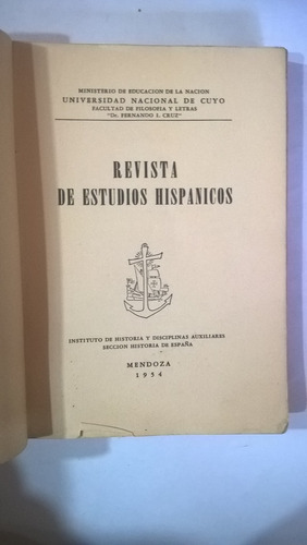 Revista De Estudios Hispánicos I - Cuyo Furlong Torre Revelo