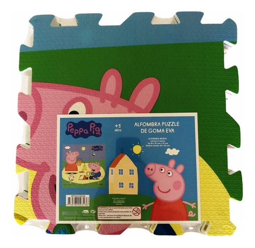 Alfombra De Goma Eva Peppa Pig 30 Cm X 30 Cm 9 Piezas Ub