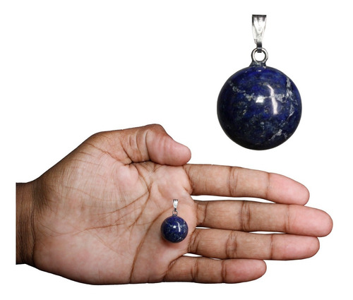 Pingente Esfera Em Pedra Lápis Lazuli Natural 8g 2cm P272